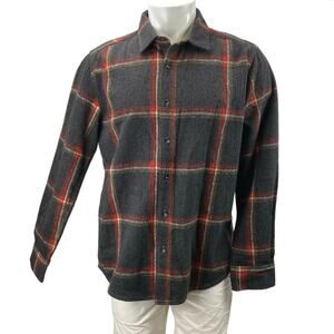 Jeremiah Men's Black Long Sleeve Plaid Button Up Shacket Shirt Jacket Size M